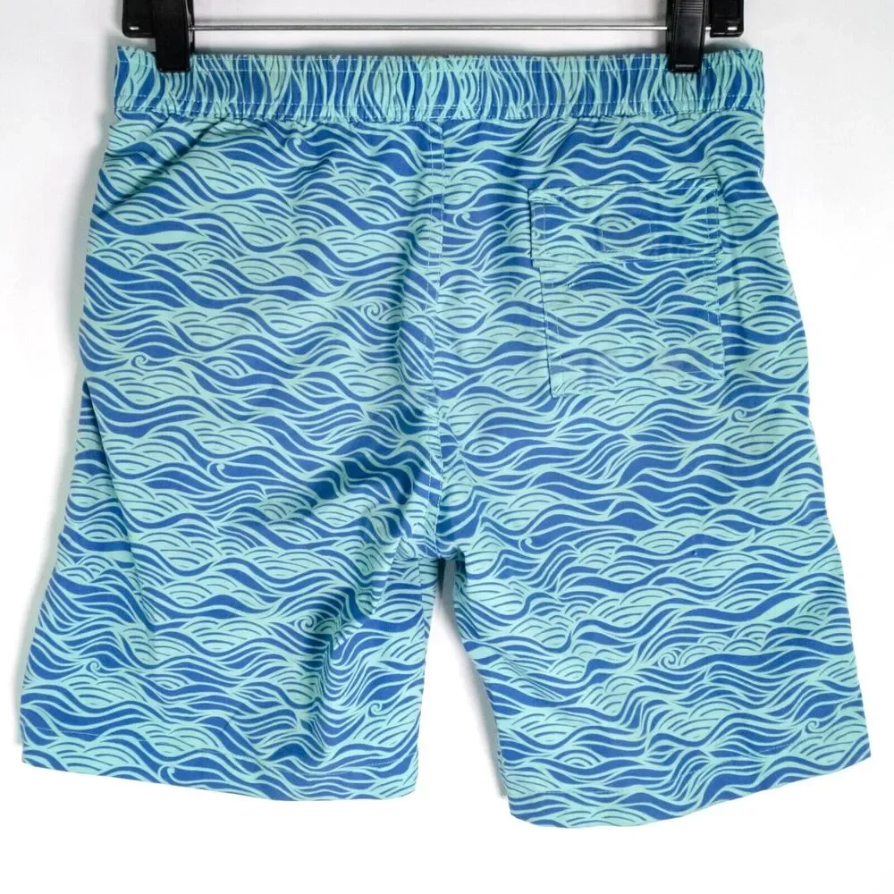 Psycho Bunny Short Size 14-16 Blue Hale Swim Trunk Lined Drawstring Waist
